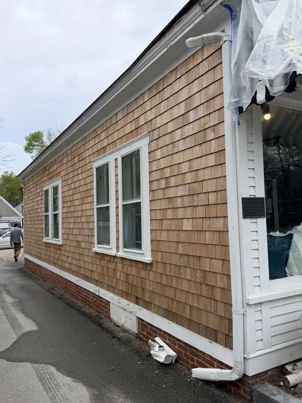 Cedar shingle siding