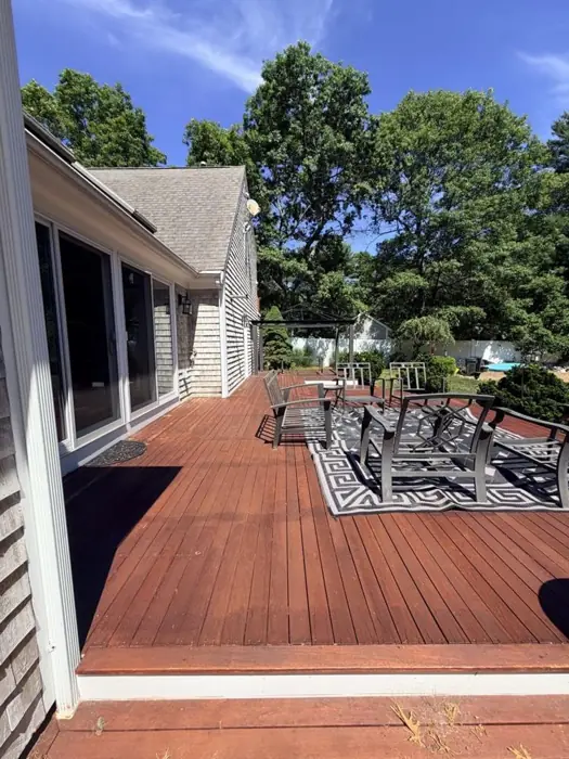 Deck washing and deck stain
